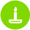 Green candle icon